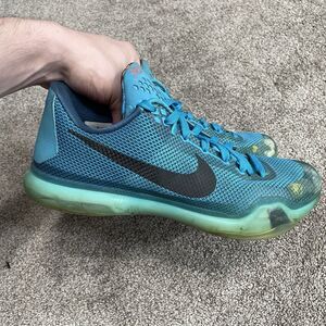 Nike Kobe 10 X 5 AM Flight blue Basketball Shoes 705317-403 Men's Size 10